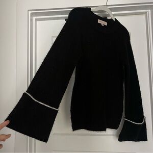 Philosophy xs sweater black with white trim